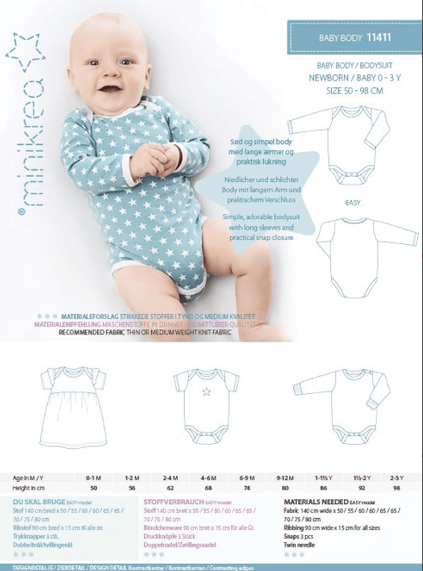 Minikrea body 0-3 år 11401