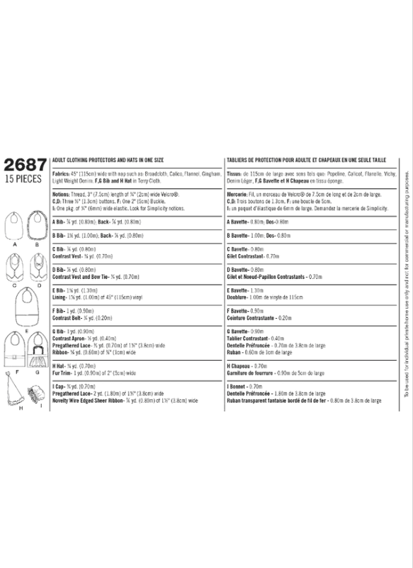 2687 Smekker til voksne fra Simplicity
