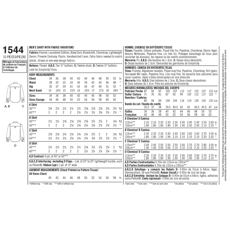 1544 herreskjorte simplicity