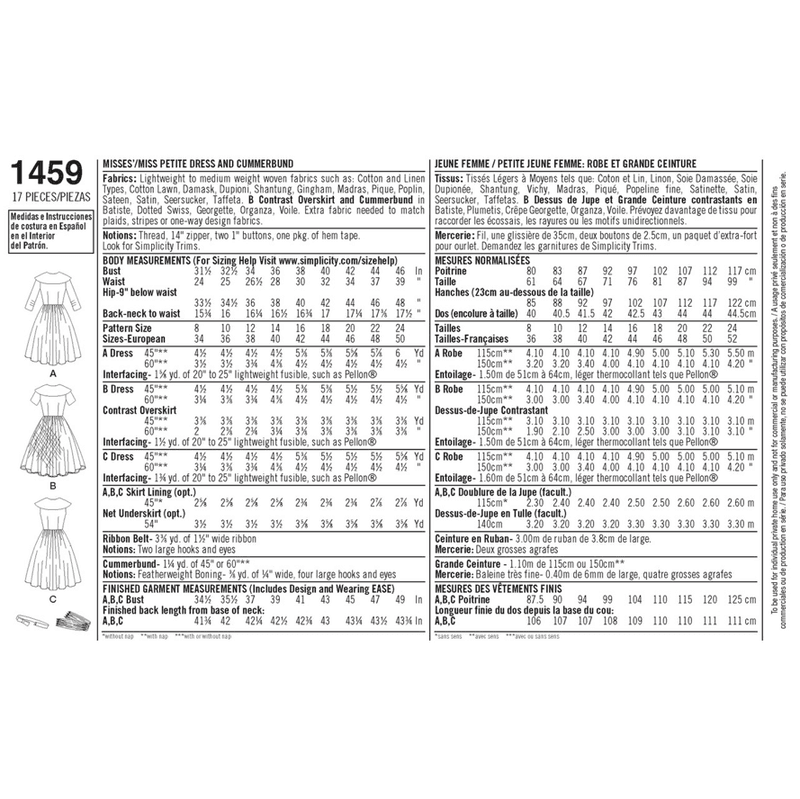 1459 vintage kjole simplicity