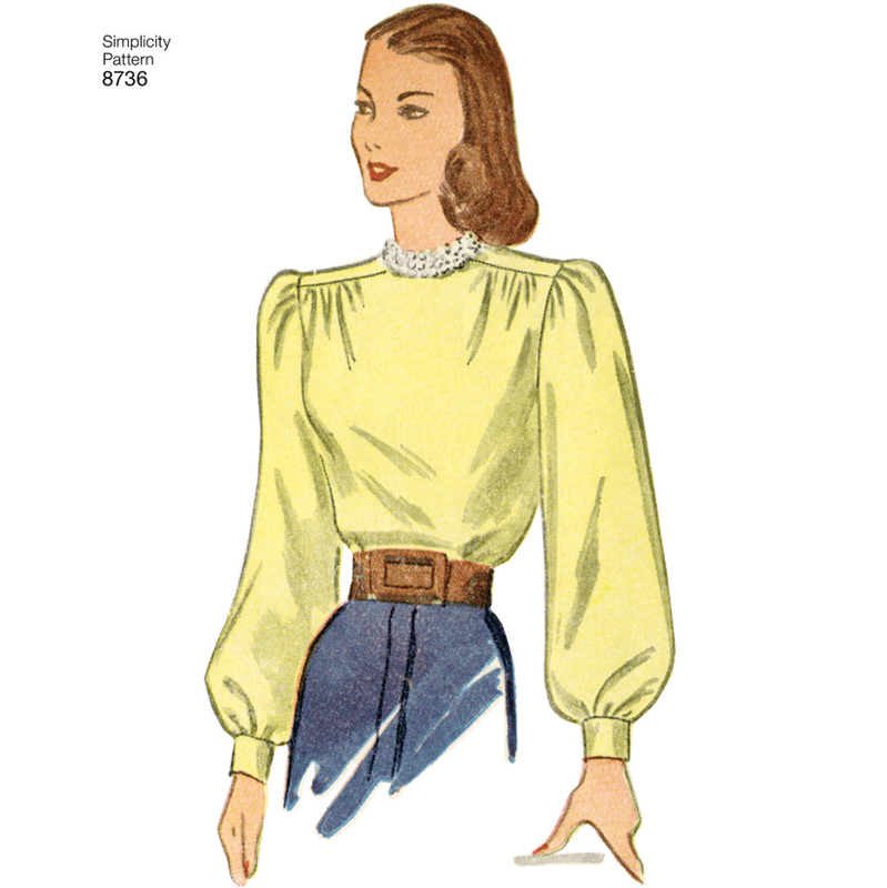 8736 vintage bluse simplicity