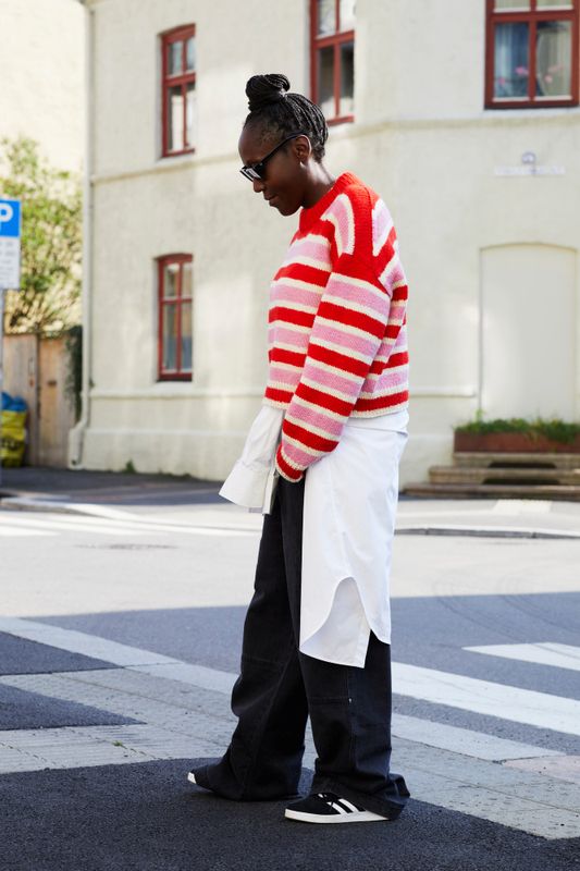452 Uni stripegenser C garnpakke