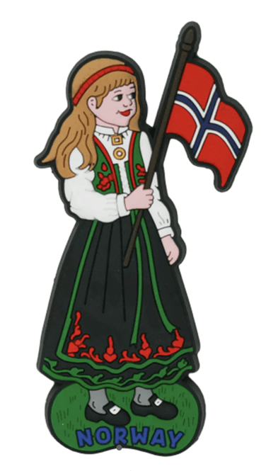 Hovedbilde Magnet bunadsjente med flagg ...